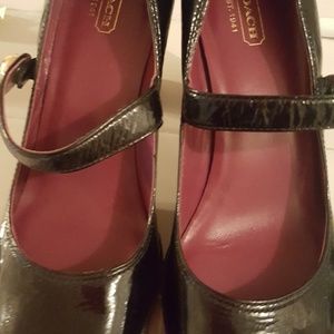 COACH dress patent leather babydoll shoes